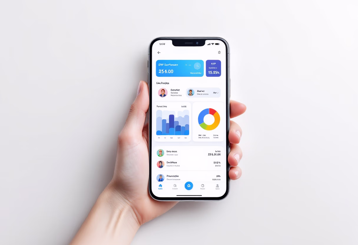 image of digital accounting system on mobile device
